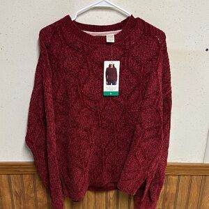 NWT - women’s Weatherproof Vintage Cozy Maroon Sweater - size XL